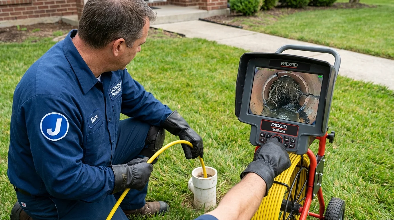 Sewer camera inspection being performed by Johns Plumbing LLC in Morrison